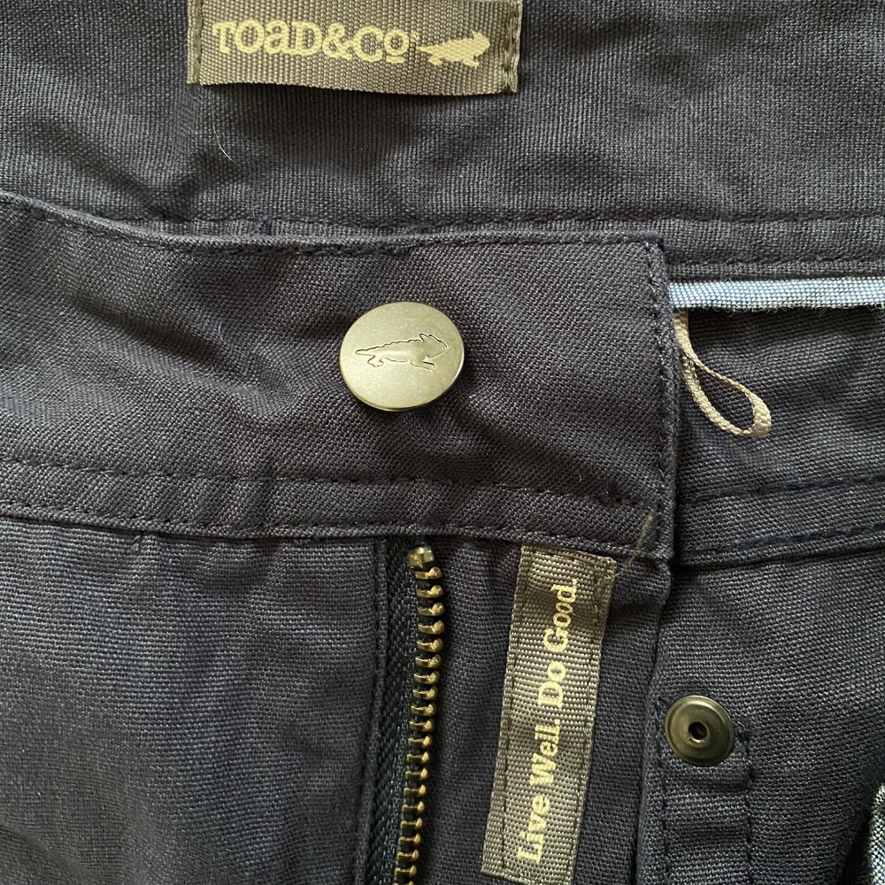 Toad & Co 36" x 30" Seward Canvas Blue Pants Mens